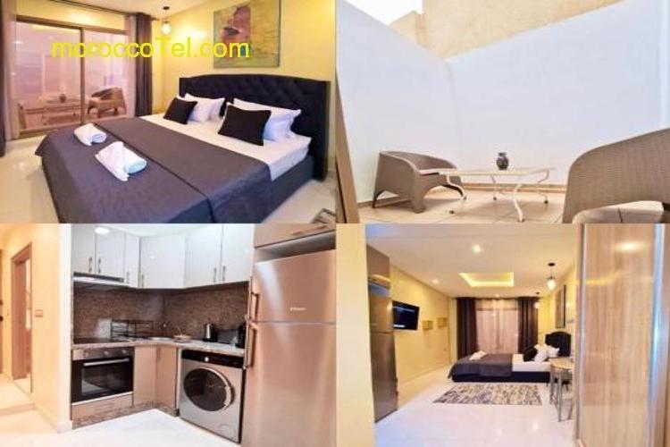 studio avec terrasse privée près de la plage