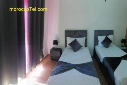 Un élégant appartement meublé à louer à Marrakech avec deux piscines et une vue magnifique